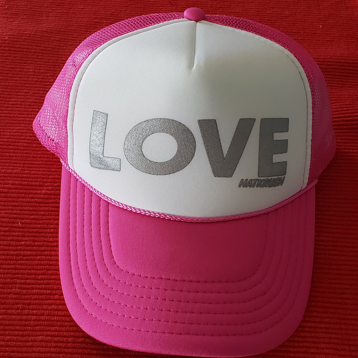 HatKrush LOVE in Pink/White