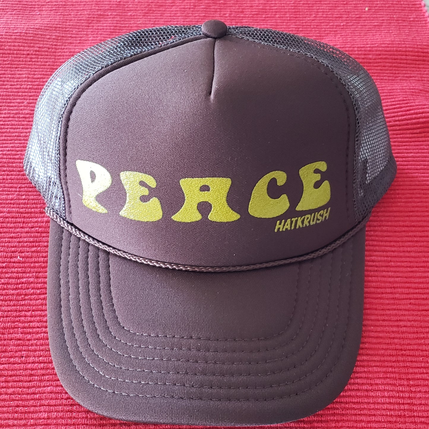 HatKrush PEACE in Brown