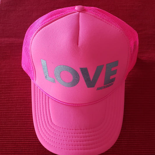 HatKrush LOVE in Neon Pink.