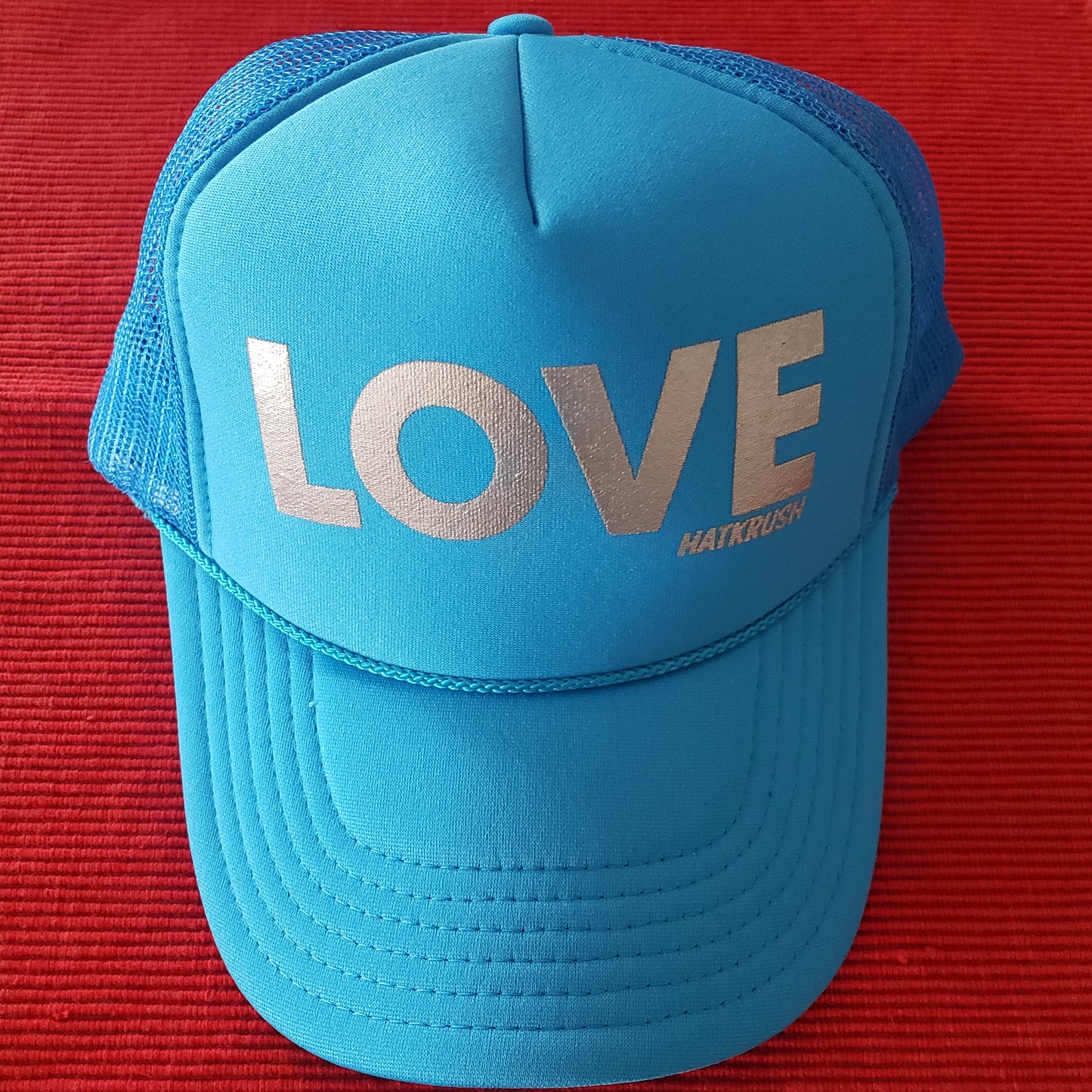 HatKrush LOVE in Bright Blue.